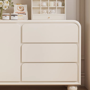 Antique Design <strong>Top</strong> Quality Dining Room Furniture White Distress Block Printed Unique <strong>Side</strong> <strong>Board</strong> Indian Wood Sideboard - Product Image 3