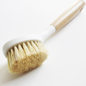 Sisal Wood Handle Dish <b>Brush</b> With Natural Bristles <b>For</b> Kitchen <b>Cleaning</b> - Product Image 1