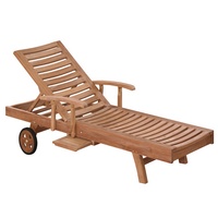 Superqualitative langlebige Teakholz-Madison-Sonnenlehne mit Arm Outdoor-Garden-Park-Patio-Möbel Indonesien
