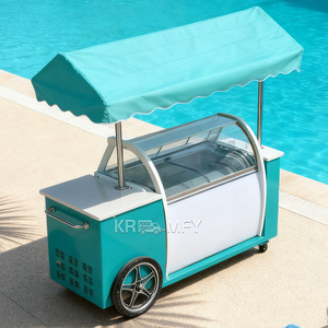 Carrito de Comida Móvil de Alta Calidad para Exteriores, Resistente a la Corrosión, con Carretilla Extraíble para Venta de Helados y Comida Rápida - Product Image 1