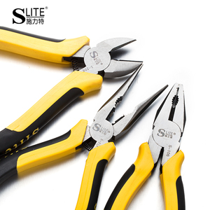 1pc Slite Electrician Pliers 6\" <strong>Long</strong> <strong>Nose</strong>/ Flat <strong>Nose</strong>/ Diagonal Steel Pliers with Plastic Molded Handle Customizable OEM Support - Product Image 5