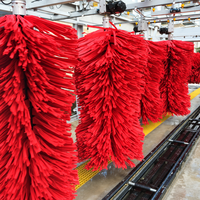 Machine de lavage de voitures automatique en tunnel continu, 11 brosses, système de convoyeur, largeur de lavage de 2,35 m pour atelier de lavage de voitures