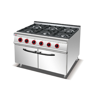 Estufa de gas comercial de 6 quemadores independientes Equipo de cocina para restaurante y hotel Acero inoxidable - Product Image 4