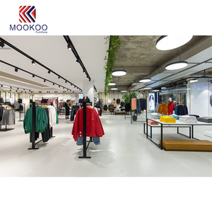 Personalizzare i moderni espositori per <span class=keywords><strong>abbigliamento</strong></span> galleggiante e angolare a 6 scaffali in legno per <span class=keywords><strong>l</strong></span>'interior Design del negozio al dettaglio - Product Image 4