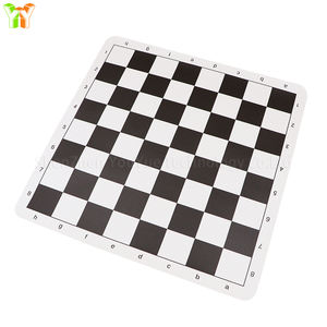 Papan catur kulit PU, mainan Promosi papan catur antiselip gulung lembut - Product Image 3