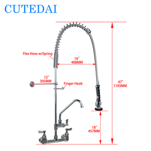 Chất Lượng Cao Brass Di Chuyển Bồn Rửa Nhà Bếp Vòi Nước Thiết Kế Công Nghiệp Phong Cách 2-Lỗ Cài Đặt Cho Khách Sạn Sử Dụng Nóng Nước Lạnh Các Tính Năng - Product Image 2