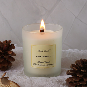 Vela Aromática de Cera de Soja Hecha a Mano en Vaso de Vidrio Premium, Diseño de Rosas, <span class=keywords><strong>Pilar</strong></span>, Vainilla, Aceite Natural, Sin Humo, en Caja de Regalo, Decoración para Fiestas - Product Image 1