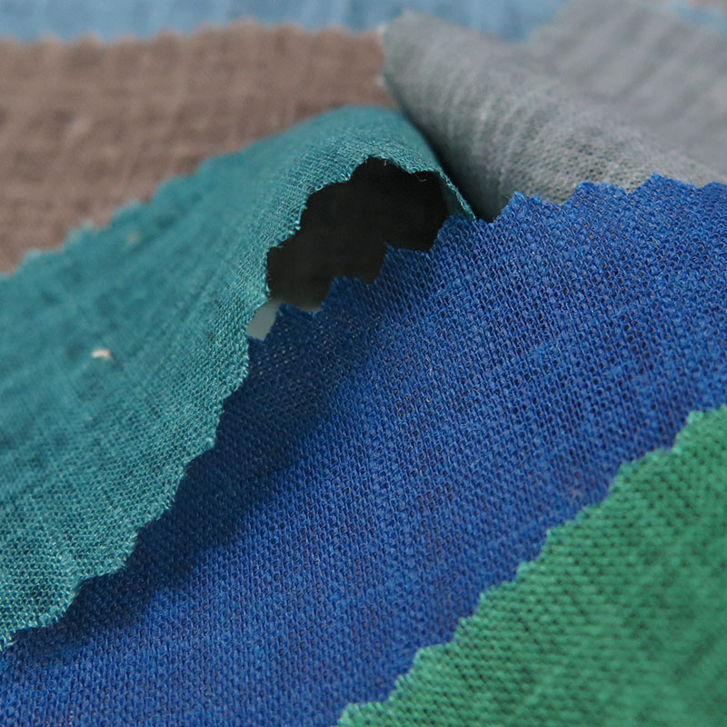 Оптовая продажа, плетеная однотонная двухцветная ткань, 15% Лен, 85% вискоза, Высококачественная смешанная ткань для платьев, повседневной одежды, рубашек