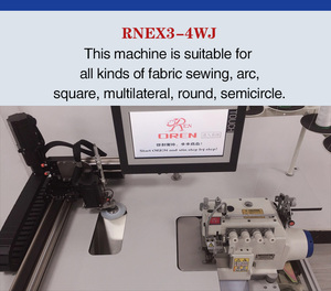 Nouvelle machine à coudre industrielle OREN - Programmable, haute vitesse, informatisée, point noué, alimentation manuelle, pour bas, brassards et semelles - Product Image 2