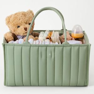 Organizer per Pannolini, Cesto Portatile per Neonati, Contenitore per Essenziali da Asilo Nido, Organizer per Fasciatoio e Auto - Product Image 1
