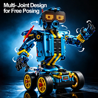 Blocs de construction programmables en plastique 6-en-1, ensemble de véhicules robotiques d'ingénierie, modèle DIY, télécommande, contrôle par application, jouets pour enfants