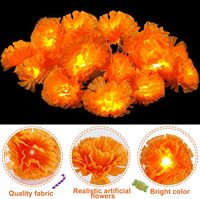 Nouvelles guirlandes lumineuses LED Dahlia du Mexique à piles, lumières décoratives d'Halloween, éclairage de fête
