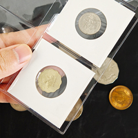 Páginas de Recarga para Álbum de Monedas Redondas, Hojas de PVC para Coleccionistas de Monedas, para Almacenamiento de Monedas Coleccionables, Medallas y Fichas