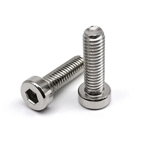 Vis à tête cylindrique hexagonale sans moletage en acier inoxydable 304 A2-70 DIN912 M1.6 M2 M3 M4 M5 M6 M8