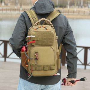 Nueva Mochila Táctica de Camuflaje para Hombre, Multifuncional, para Pesca al Aire Libre, Deportes, Forro de Poliéster, Cierre de Cremallera, a la Moda - Product Image 3