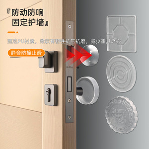 Silicone <b>Door</b> Handle Anti Collision Pads Adhesive Cabinet <b>Door</b> Protective Covers Minimalist Design Eco Friendly - Product Image 4