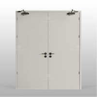 Porte coupe-feu en acier et verre à simple battant, certifiée norme moderne, résistance au feu de 30/60/90 minutes, vente chaude, pour hôtel et appartement