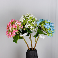 Bunga Hydrangea Buatan, Hydrangea, Bunga Buatan Batang Panjang, Rangkaian Bunga Pernikahan, Dekorasi Vas Rumah