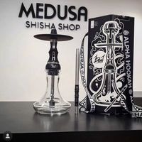 Set Hookah Alpha Beat Shisha Rusia Bahan Stainless Steel Grosir Pabrik dengan Kemasan Kotak Hadiah Set Chicha Kaca