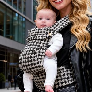 <span class=keywords><strong>Marsupio</strong></span> personalizzato avvolgente clip in metallo <span class=keywords><strong>nero</strong></span> pied de poule di cotone tessuto estetico <span class=keywords><strong>marsupio</strong></span> - Product Image 1