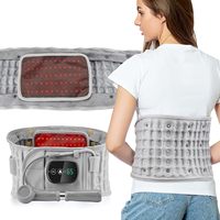 Ceinture de décompression Eveekon avec chauffage par lumière rouge et massage, attelle dorsale gonflable pour soulager les douleurs lombaires et vertébrales