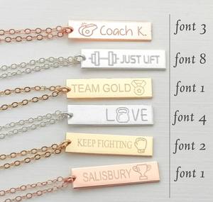 Sapphire — bijoux personnalisés d'équipe de Fitness, <span class=keywords><strong>collier</strong></span> de groupe de salle de sport, poids en gymnastique, bijouterie de motivation, 1500 - Product Image 3