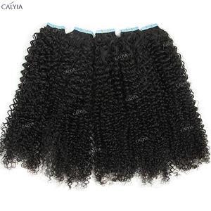 Extensions <span class=keywords><strong>de</strong></span> Cheveux Humains Adhésives CALYIA Kinky Curly 10-24 Pouces Boucle <span class=keywords><strong>Afro</strong></span> Remy Skin Weft Couleur Naturelle - Product Image 3