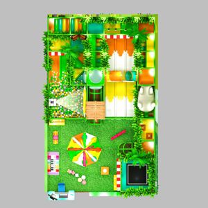Parque Infantil Interior con Temática Forestal para Niños, con Piscina de Pelotas, Tobogán, Estructura para Escalar y Casa de Juegos - Product Image 4