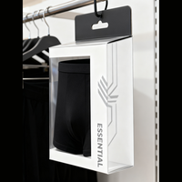 Boîtes pour hommes personnalisées boîte en plastique PET pour sous-vêtements boîte de rangement transparente pour shorts en pvc pour hommes