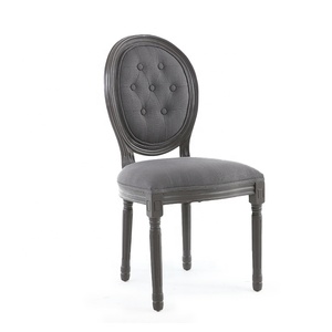 Anji Kaseihomeland <span class=keywords><strong>de</strong></span> madera <span class=keywords><strong>de</strong></span> caucho KSF25022 Grey tejido Vintage boda <span class=keywords><strong>fiesta</strong></span> salón silla - Product Image 1