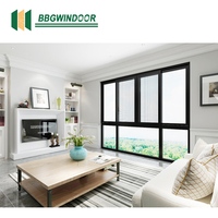 Lukliving Hurricane Impact Design Ventanas corredizas Dibujo Gran vista Vidrio Sala de estar Ventana corrediza