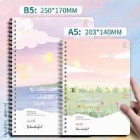 Cuadernos Fancy Ölgemälde-Spiralblock für Studenten A5 B5 120 Seiten Verstärktes Papier Liniertes Notizbuch Tagebuch Beste Geschenke Schreibwaren