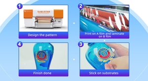 Sublistar A3 30cm mini máy tính để bàn UV dtf máy in với i3200 đầu máy in AB phim tinh thể nhãn dán máy in - Product Image 5