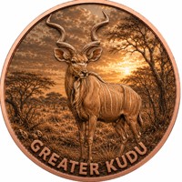 Pièce de monnaie en cuivre pur 999 de 5 oz, puissante, série Animaux de la Savane Africaine, couleur haute définition, édition UV préférée