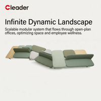 Canapé de réception modulaire de luxe en tissu, sectionnel, minimaliste et moderne, avec mousse haute densité pour zone d'attente commerciale