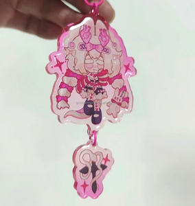 उच्च गुणवत्ता अनुकूलित रचनात्मक डबल पक्षीय कीचेन एनीमे होलोग्राफिक ग्लिटर एपॉक्सी स्पष्ट कस्टम एक्रिलिक आकर्षण केपॉप के लिए - Product Image 5