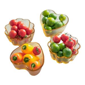 Bol en verre borosilicate épais en forme de cœur ambré, pour céréales, desserts, yaourts, vaisselle pour fêtes, usage adulte - Product Image 5