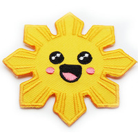 Wholesale good quality no minimum flowers patches custom embroidery patches for clothing