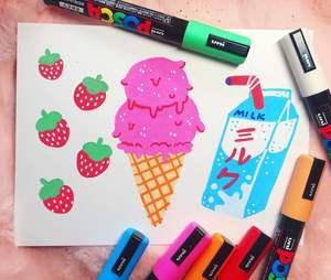 Marqueurs <span class=keywords><strong>Posca</strong></span> moyens avec pointe de 5m, ensemble de stylos à peinture acrylique pour fournitures d'art, peinture sur tissu, marqueurs d'art sur tissu - Product Image 5