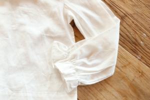 241227 blanc fait à la main smocké blanc Blouse filles hauts enfants chemises personnalisé en vrac en gros enfants vêtements - Product Image 4