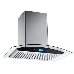 Custom Eco-friendly 600/700mm Controle Gesto Carvão Ativado Silencioso Ultra-fino Range Hood Extrator Moderno para Cozinha