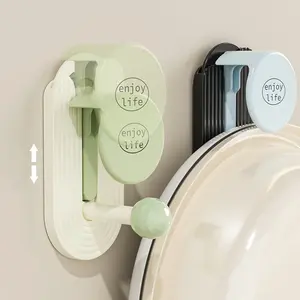 Household wash basin storage clip bathroom ABS punch-free traceless adjustable bathtub clip wall-mounted space-saving storage - Product Image 2