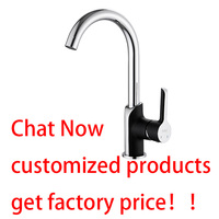 Nouveau design en laiton chromé noir robinet de lavabo de cuisine Big Bend mitigeur de robinet de lavage à eau