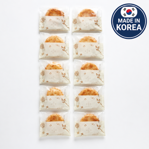 Damccot K-Dessert au goût nature, Mochi cuit, gâteau de riz glutineux, forme ronde, 500g, sachet individuel, collation coréenne traditionnelle - Product Image 1