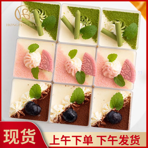 Disposable Pudding Cups Square <b>Mini</b> Mousse Cupcake Containers Transparent Hard Plastic 50 Pieces For Party Use - Product Image 5