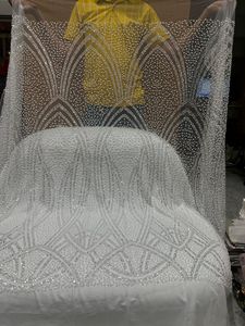 Exclusive Handwork Beads Imported <b>Net</b> <b>Fabric</b> Premium Embroidered Material Perfect for Bridal Dresses Party Wear and Designer - Product Image 5