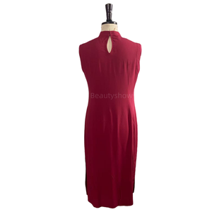 2025民族风格复古红色旗袍连衣裙或女性新款时尚休闲街装女装优雅中式旗袍 - Product Image 3