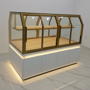 Tùy chỉnh cho bánh đảo truy cập trung tâm mua sắm bánh nướng bánh mì Dim Sum cửa hàng bán lẻ Thiết kế kính trưng bày tủ trưng bày - Product Image 5