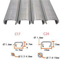 18000 pièces C17, 10000 pièces C24, agrafes en acier galvanisé de calibre 12,5 mm, couronne intérieure, type C, agrafes à tête plate, compatibles avec 1/2 pouce