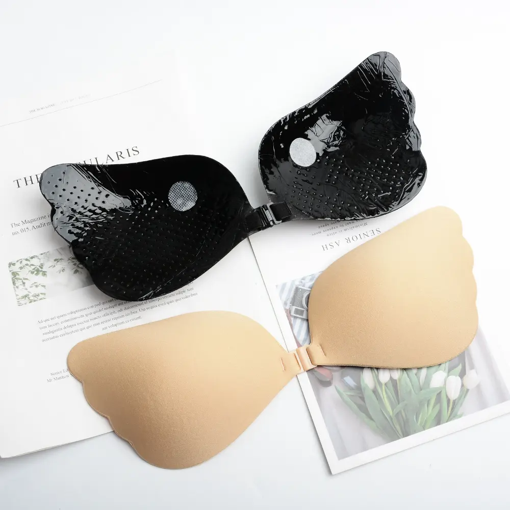 Sutiã invisível Elegante Strapless sexy Breast Lift Seamless 32 Size Push Up bra para as mulheres